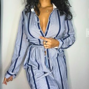 Blue Long Sleeve Tommy Hilfiger Dress Shirt Type